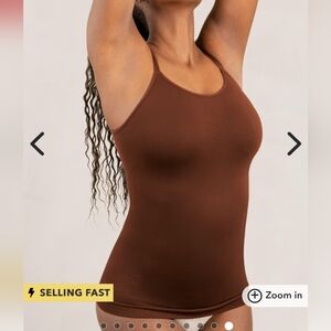 NWT Shapermint Essentials Scoop Neck Cami Coffee XL